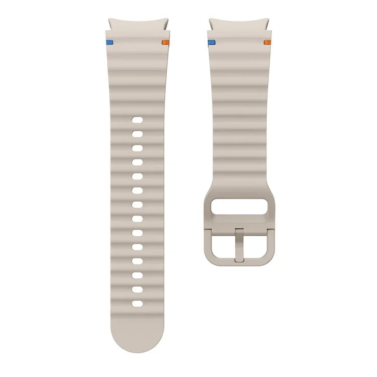For Samsung Galaxy Watch FE / 7 / 6 / 5 / 4 Wave Design Watch Band Stitching Line Decor Silicone Strap