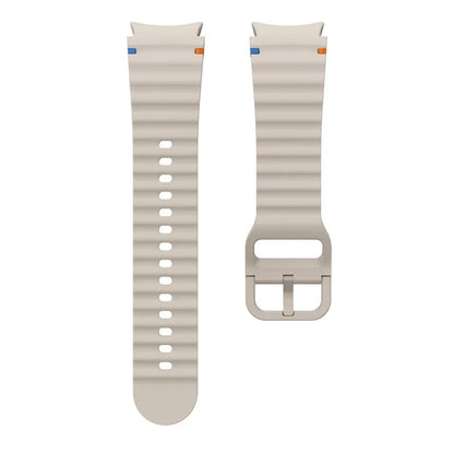 For Samsung Galaxy Watch FE / 7 / 6 / 5 / 4 Wave Design Watch Band Stitching Line Decor Silicone Strap