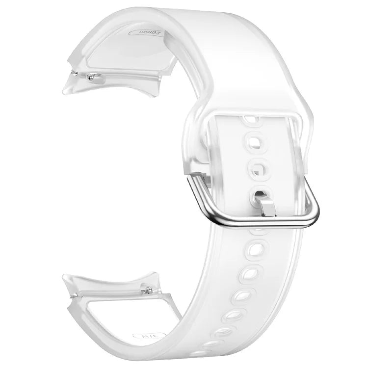 For Samsung Galaxy Watch FE / 7 / 6 / 5 / 4 Transparent Design Watch Band Adjustable Silicone Strap