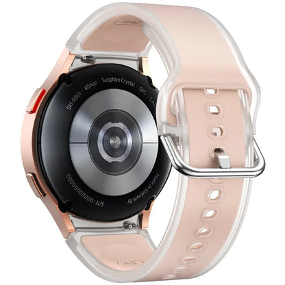 For Samsung Galaxy Watch FE / 7 / 6 / 5 / 4 Transparent Design Watch Band Adjustable Silicone Strap