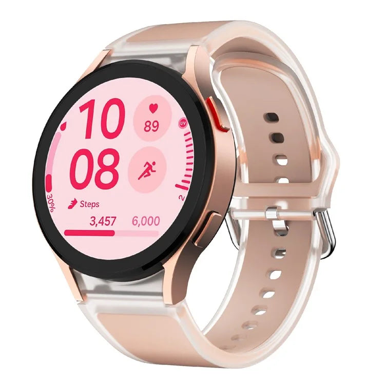 For Samsung Galaxy Watch FE / 7 / 6 / 5 / 4 Transparent Design Watch Band Adjustable Silicone Strap