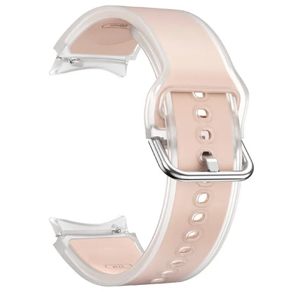 For Samsung Galaxy Watch FE / 7 / 6 / 5 / 4 Transparent Design Watch Band Adjustable Silicone Strap