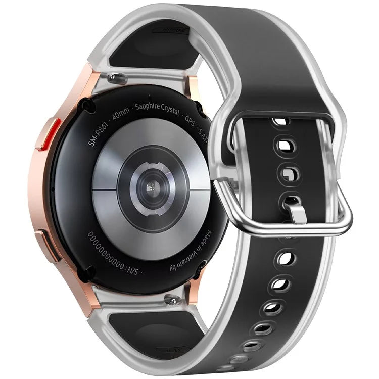 For Samsung Galaxy Watch FE / 7 / 6 / 5 / 4 Transparent Design Watch Band Adjustable Silicone Strap