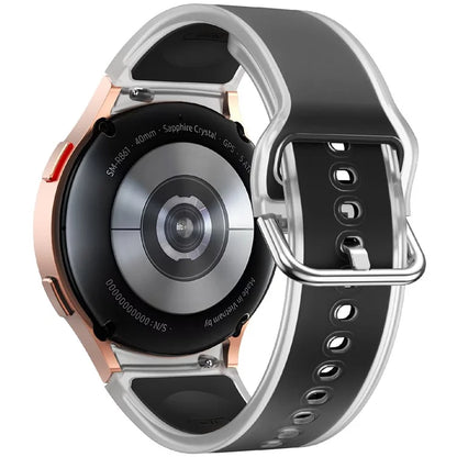 For Samsung Galaxy Watch FE / 7 / 6 / 5 / 4 Transparent Design Watch Band Adjustable Silicone Strap