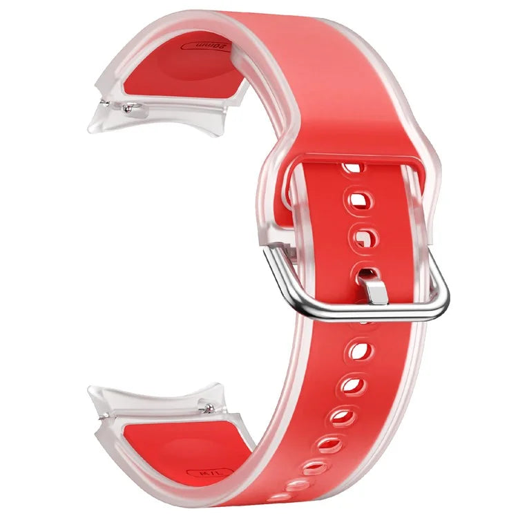 For Samsung Galaxy Watch FE / 7 / 6 / 5 / 4 Transparent Design Watch Band Adjustable Silicone Strap