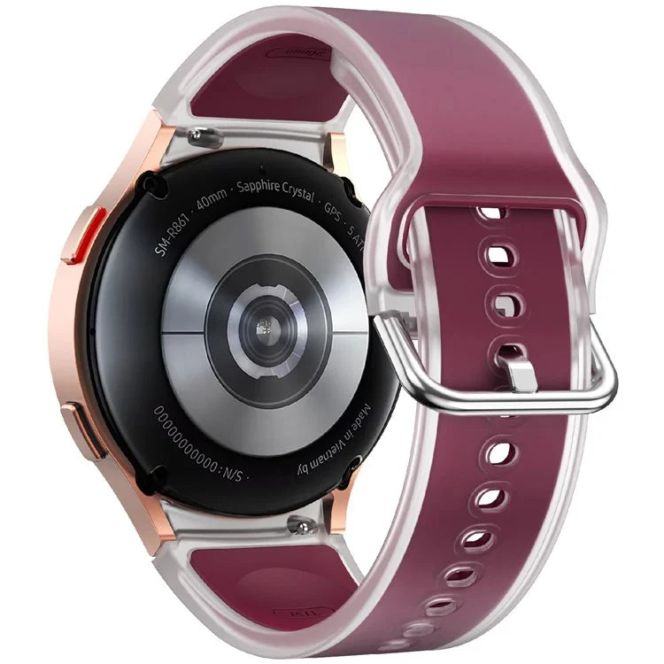 For Samsung Galaxy Watch FE / 7 / 6 / 5 / 4 Transparent Design Watch Band Adjustable Silicone Strap