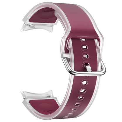 For Samsung Galaxy Watch FE / 7 / 6 / 5 / 4 Transparent Design Watch Band Adjustable Silicone Strap