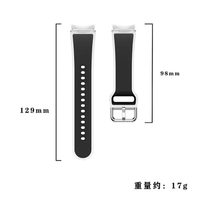 For Samsung Galaxy Watch FE / 7 / 6 / 5 / 4 Transparent Design Watch Band Adjustable Silicone Strap
