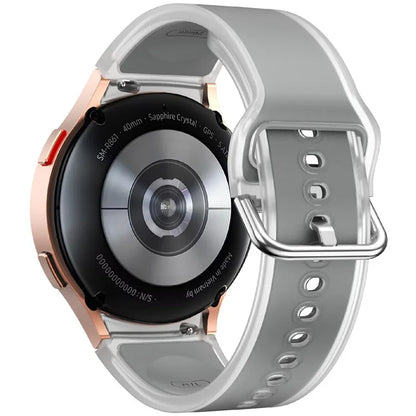 For Samsung Galaxy Watch FE / 7 / 6 / 5 / 4 Transparent Design Watch Band Adjustable Silicone Strap