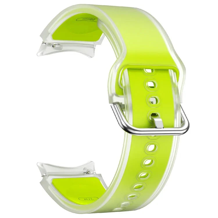 For Samsung Galaxy Watch FE / 7 / 6 / 5 / 4 Transparent Design Watch Band Adjustable Silicone Strap