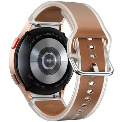For Samsung Galaxy Watch FE / 7 / 6 / 5 / 4 Transparent Design Watch Band Adjustable Silicone Strap