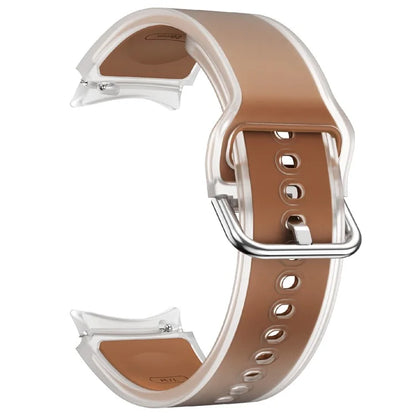 For Samsung Galaxy Watch FE / 7 / 6 / 5 / 4 Transparent Design Watch Band Adjustable Silicone Strap