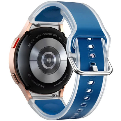 For Samsung Galaxy Watch FE / 7 / 6 / 5 / 4 Transparent Design Watch Band Adjustable Silicone Strap