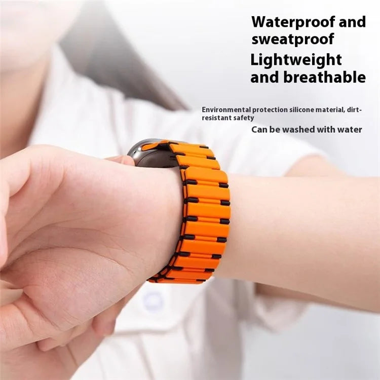 For Apple Watch 10 46mm / Ultra 2 / Ultra 49mm / 9 8 7 45mm / SE (2023) SE (2022) SE 6 5 4 44mm / 3 2 1 42mm Magnetic Smartwatch Band