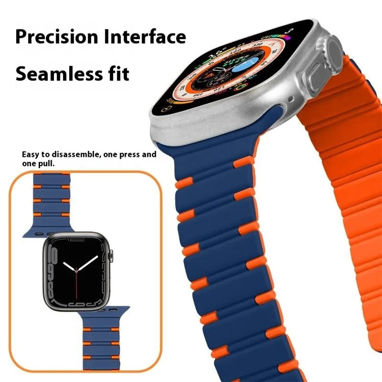 For Apple Watch 10 46mm / Ultra 2 / Ultra 49mm / 9 8 7 45mm / SE (2023) SE (2022) SE 6 5 4 44mm / 3 2 1 42mm Magnetic Smartwatch Band