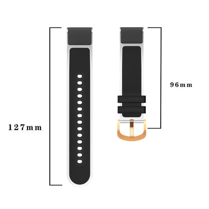 For Garmin Fenix 7S Quickfit 20mm Transparent Design Watch Strap Adjustable Silicone Band