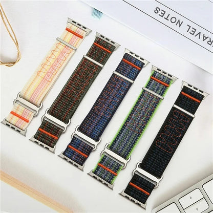 For Apple Watch Series 10 42mm / 9 8 7 41mm / SE (2023) SE (2022) SE 6 5 4 40mm / 3 2 1 38mm Magic Tape Strap Adjustable Nylon Watch Band