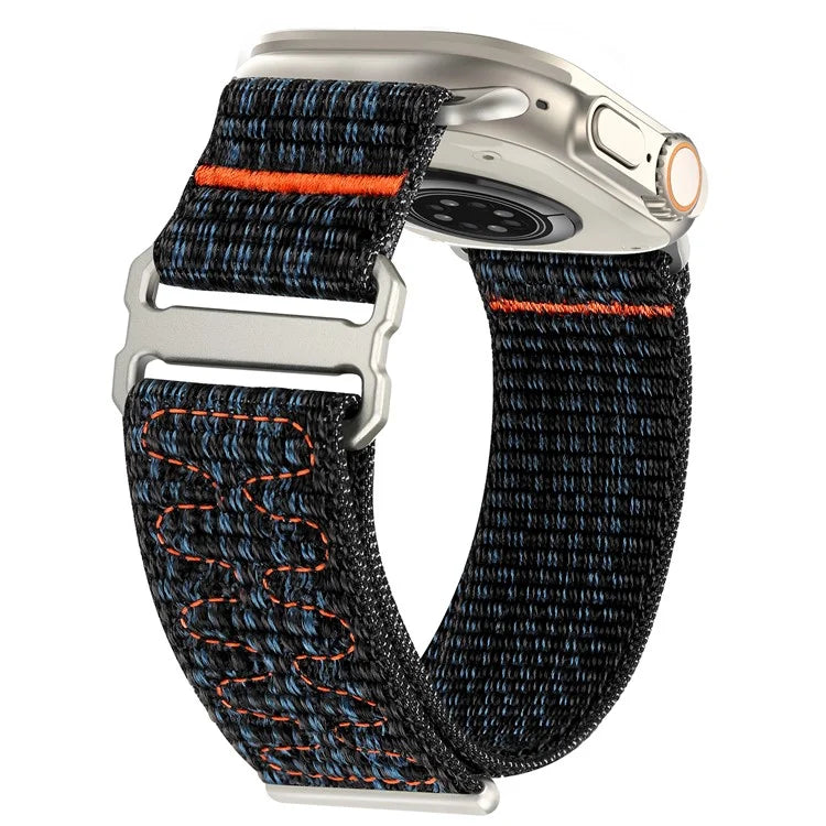 For Apple Watch 10 46mm / Ultra 2 / Ultra 49mm / 9 8 7 45mm / SE (2023) SE (2022) SE 6 5 4 44mm / 3 2 1 42mm Adjustable Nylon Watch Band