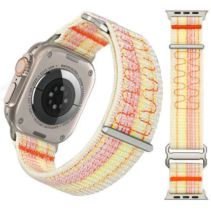 For Apple Watch 10 46mm / Ultra 2 / Ultra 49mm / 9 8 7 45mm / SE (2023) SE (2022) SE 6 5 4 44mm / 3 2 1 42mm Adjustable Nylon Watch Band