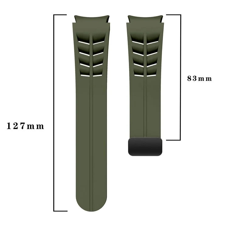 For Samsung Galaxy Watch FE / 7 / 6 / 5 / 4 Watch Band Stylish Silicone Strap with Magnetic Folding Buckle