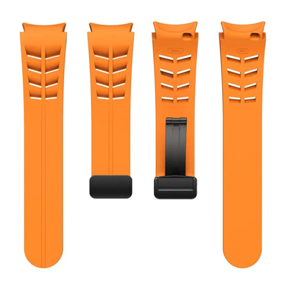 For Samsung Galaxy Watch FE / 7 / 6 / 5 / 4 Watch Band Stylish Silicone Strap with Magnetic Folding Buckle
