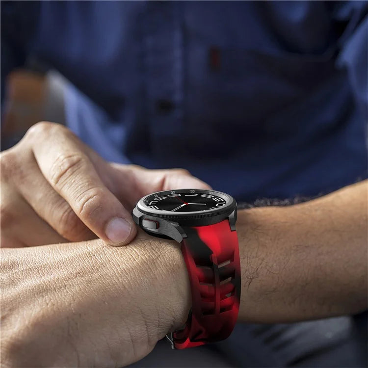 For Samsung Galaxy Watch FE / 7 / 6 / 5 / 4 Watch Band Stylish Silicone Strap with Magnetic Folding Buckle