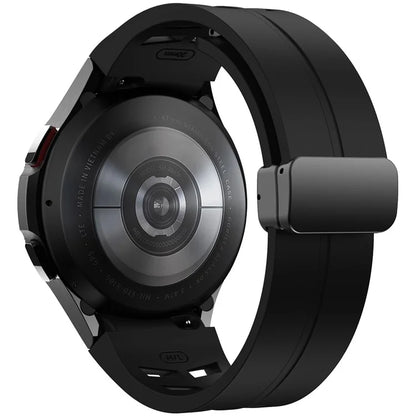 For Samsung Galaxy Watch FE / 7 / 6 / 5 / 4 Watch Band Stylish Silicone Strap with Magnetic Folding Buckle