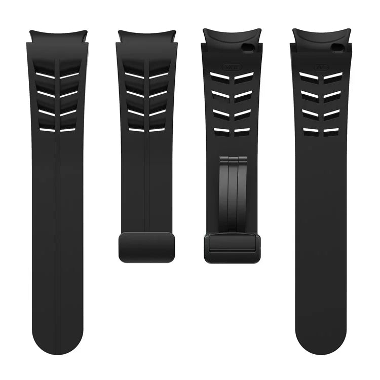 For Samsung Galaxy Watch FE / 7 / 6 / 5 / 4 Watch Band Stylish Silicone Strap with Magnetic Folding Buckle