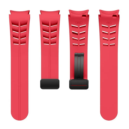 For Samsung Galaxy Watch FE / 7 / 6 / 5 / 4 Watch Band Stylish Silicone Strap with Magnetic Folding Buckle