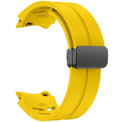 For Samsung Galaxy Watch FE / 7 / 6 / 5 / 4 Watch Band Stylish Silicone Strap with Magnetic Folding Buckle