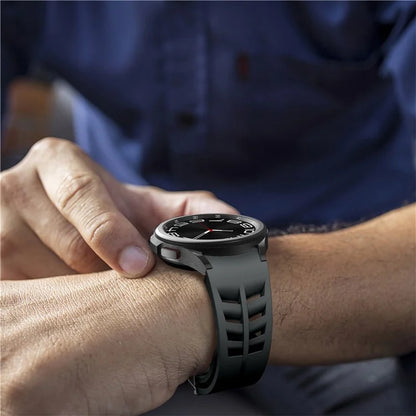For Samsung Galaxy Watch FE / 7 / 6 / 5 / 4 Watch Band Stylish Silicone Strap with Magnetic Folding Buckle