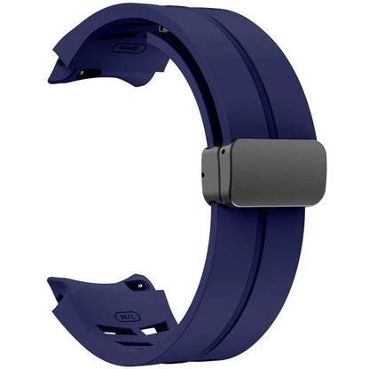 For Samsung Galaxy Watch FE / 7 / 6 / 5 / 4 Watch Band Stylish Silicone Strap with Magnetic Folding Buckle