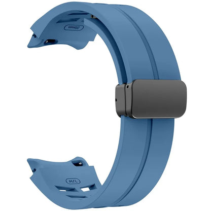 For Samsung Galaxy Watch FE / 7 / 6 / 5 / 4 Watch Band Stylish Silicone Strap with Magnetic Folding Buckle