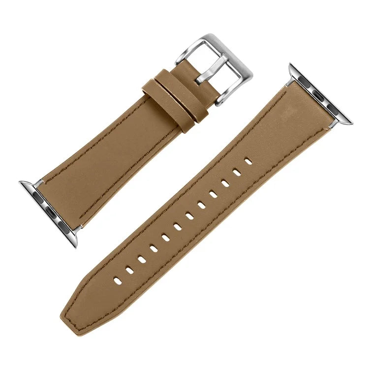 For Apple Watch Series 10 42mm / 9 8 7 41mm / SE (2023) SE (2022) SE 6 5 4 40mm / 3 2 1 38mm Genuine Leather Watch Strap