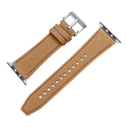 For Apple Watch Series 10 42mm / 9 8 7 41mm / SE (2023) SE (2022) SE 6 5 4 40mm / 3 2 1 38mm Genuine Leather Watch Strap
