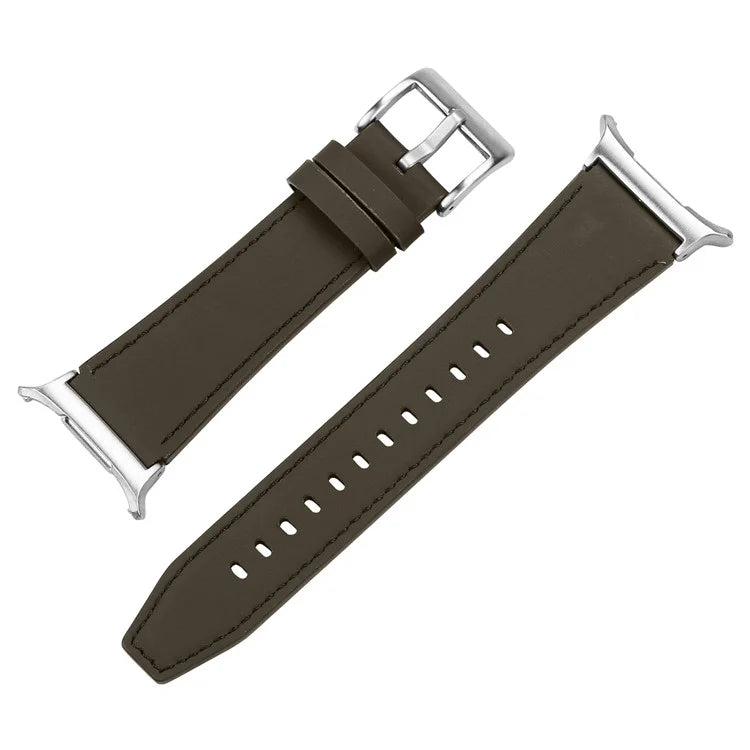 For Galaxy Watch Ultra 47mm Genuine Leather Watch Band Adjustable Wrist Strap