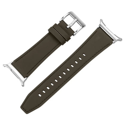 For Galaxy Watch Ultra 47mm Genuine Leather Watch Band Adjustable Wrist Strap
