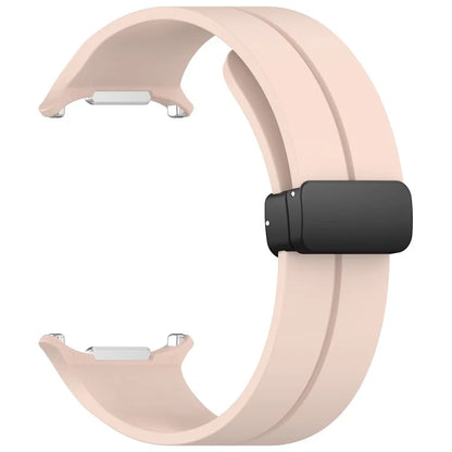 For Samsung Galaxy Watch Ultra 47mm Silicone Watch Band Magnetic Folding Buckle Wrist Strap