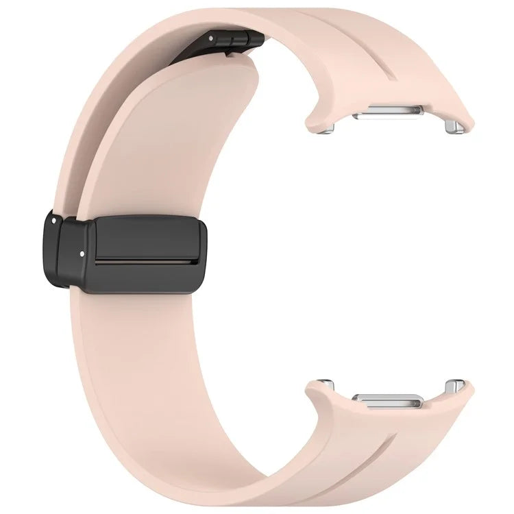 For Samsung Galaxy Watch Ultra 47mm Silicone Watch Band Magnetic Folding Buckle Wrist Strap