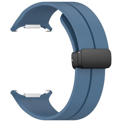 For Samsung Galaxy Watch Ultra 47mm Silicone Watch Band Magnetic Folding Buckle Wrist Strap