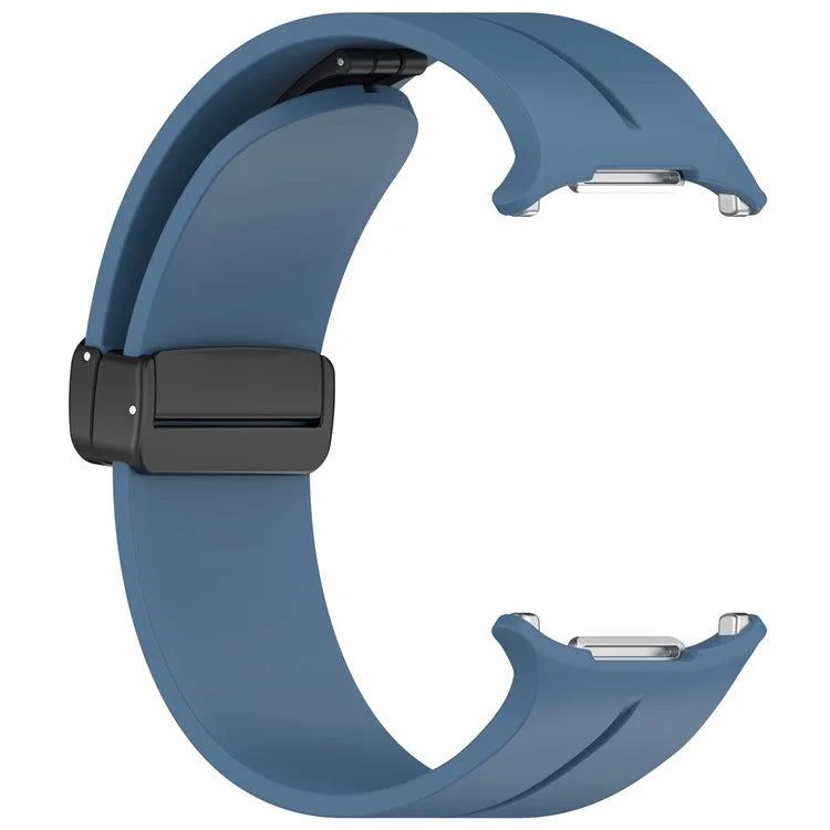 For Samsung Galaxy Watch Ultra 47mm Silicone Watch Band Magnetic Folding Buckle Wrist Strap