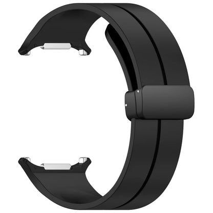 For Samsung Galaxy Watch Ultra 47mm Silicone Watch Band Magnetic Folding Buckle Wrist Strap
