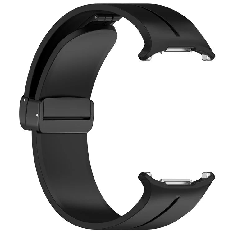 For Samsung Galaxy Watch Ultra 47mm Silicone Watch Band Magnetic Folding Buckle Wrist Strap