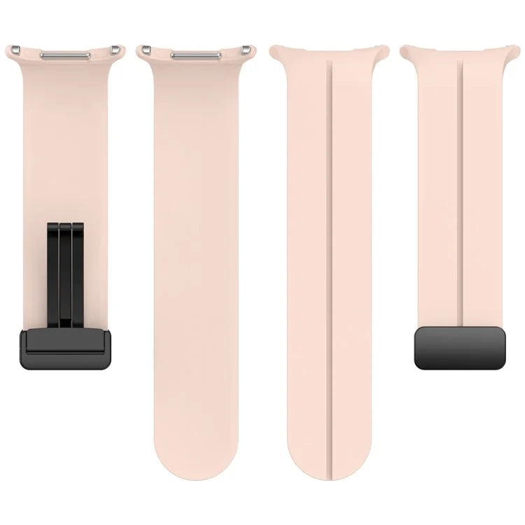 For Samsung Galaxy Watch Ultra 47mm Silicone Watch Band Magnetic Folding Buckle Wrist Strap