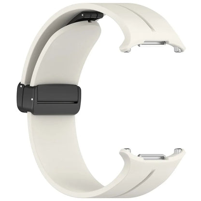 For Samsung Galaxy Watch Ultra 47mm Silicone Watch Band Magnetic Folding Buckle Wrist Strap