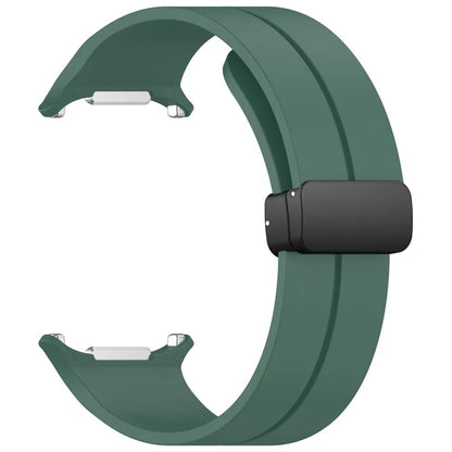 For Samsung Galaxy Watch Ultra 47mm Silicone Watch Band Magnetic Folding Buckle Wrist Strap