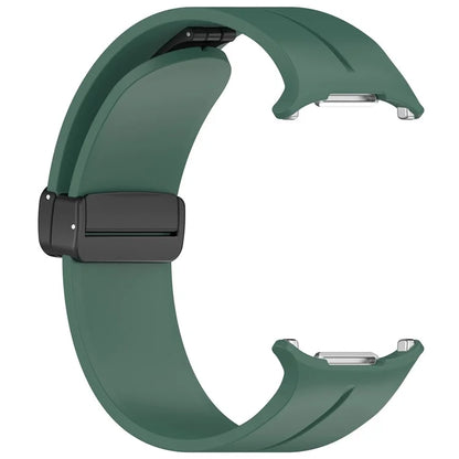 For Samsung Galaxy Watch Ultra 47mm Silicone Watch Band Magnetic Folding Buckle Wrist Strap