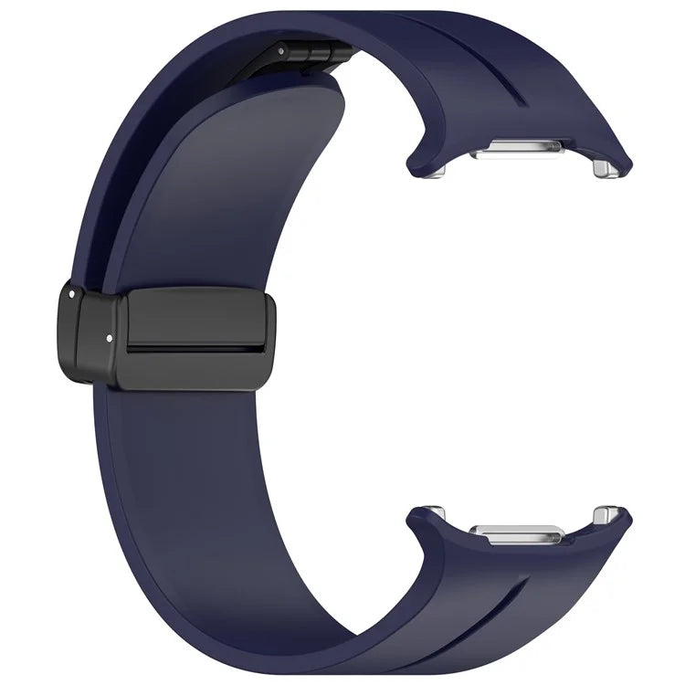 For Samsung Galaxy Watch Ultra 47mm Silicone Watch Band Magnetic Folding Buckle Wrist Strap