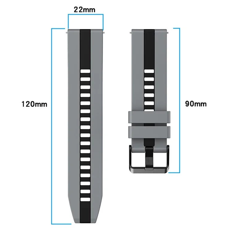 For Huawei Watch 4 / 4 Pro / GT 4 46mm Replacement Strap 22mm Universal Silicone Watch Band