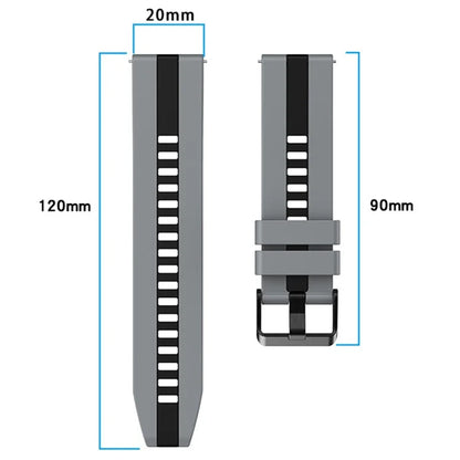 For Huawei Watch GT 3 42mm / GT 3 Pro 43mm Universal 20mm Smartwatch Strap Silicone Wrist Band